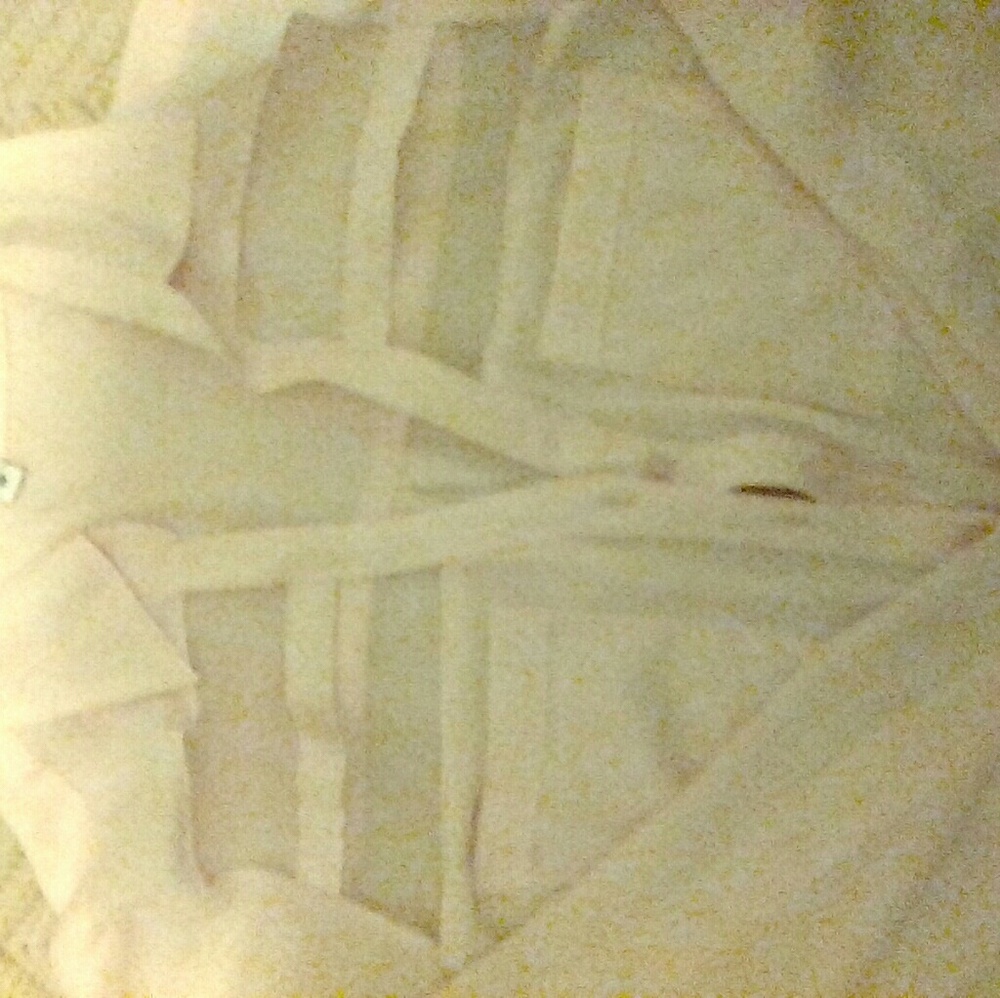 Sheer peach, pink blouse by Express